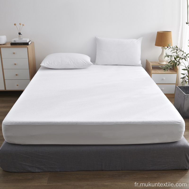 Couvercle de protecteur de matelas imperméable de coton Terry Premium