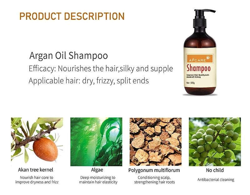 Wholesale 500ml Moroccan Argan Oil Shampoo Wash and Hair Care Nourishing Damage Repaired Argan Oil Shampoo