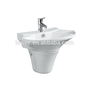 sanitary ware wall hung basin	half pedestal basin