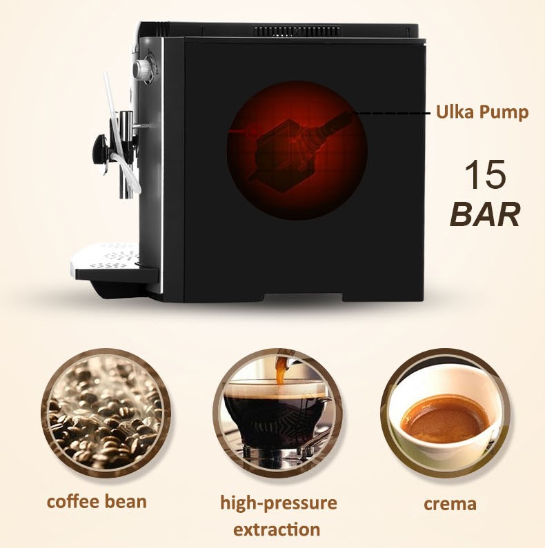 JAVA Fully Auto Espresso Coffee Maker Bean to Cup Coffee Machine