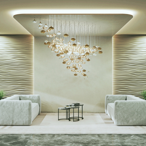 Charming design villa project glass chandelier light