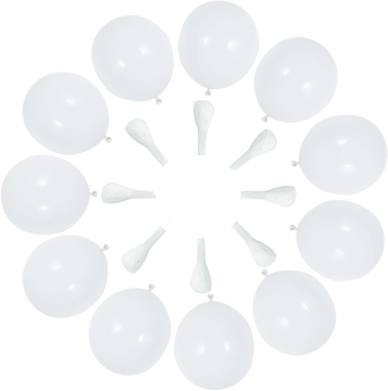 White macaron latex balloons