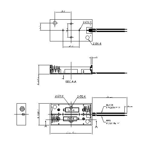 2 PIECES AAA Battery Holders BBA-7-2-150-A-1