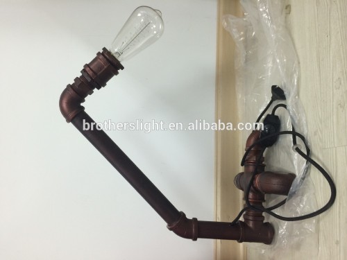 2015 China factory table lamp with dimmer switch pipe water lamp