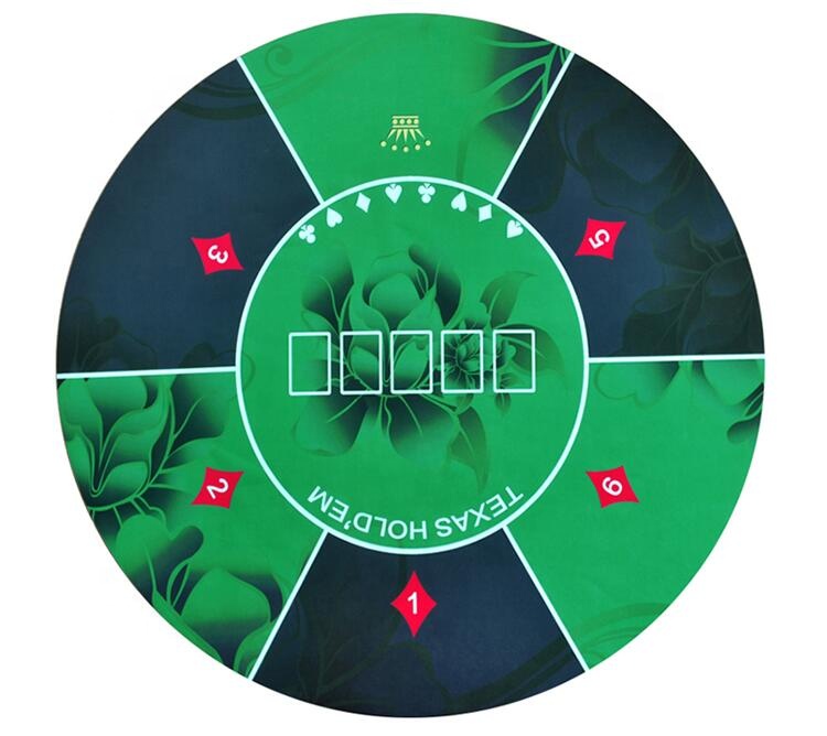 라운드 고무 후진 테이블 포커 도박 매트 사용자 정의 인쇄 고무 게임 매트
