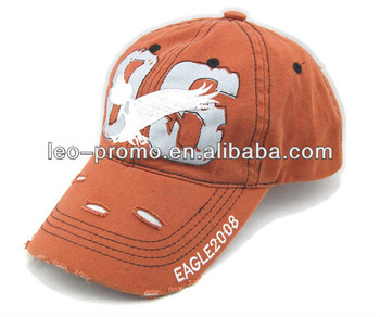100 cotton baseball cap distress washed baseball cap