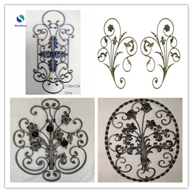 Stamped Flower Wrought iron decorative components for Wrought iron Fence Window Guard Gate Decorative fitting