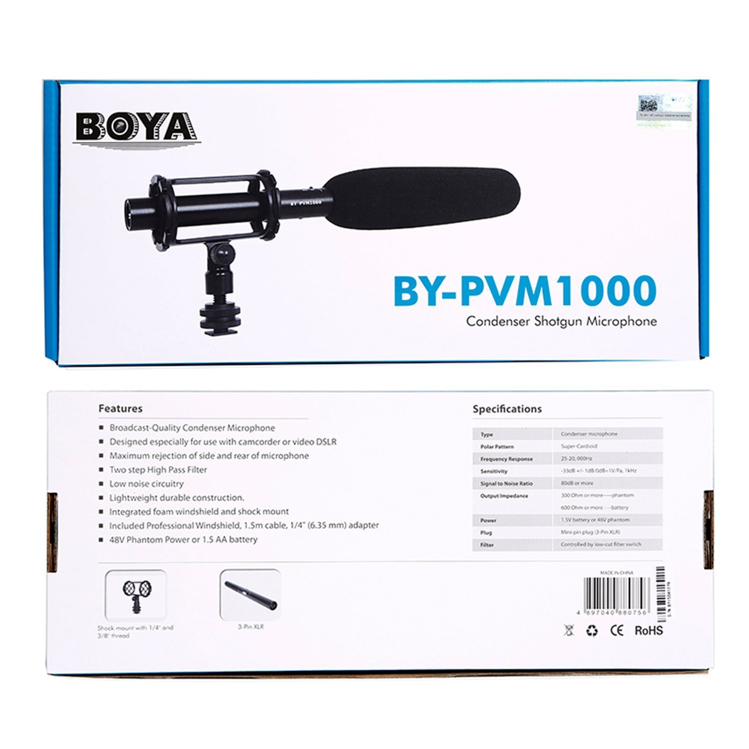 2020 Oem Portable PVM-1000 Boya Microphone