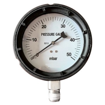 High quality polypropylene case bottom mounting process pressure gauge