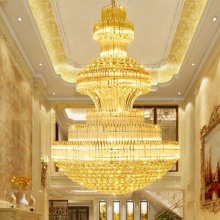 Luxury Villa Wedding Decor: Duplex Mansion Chandelier Round Living Room Design