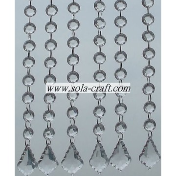 Guirlande de perles en cristal imitation acrylique transparent