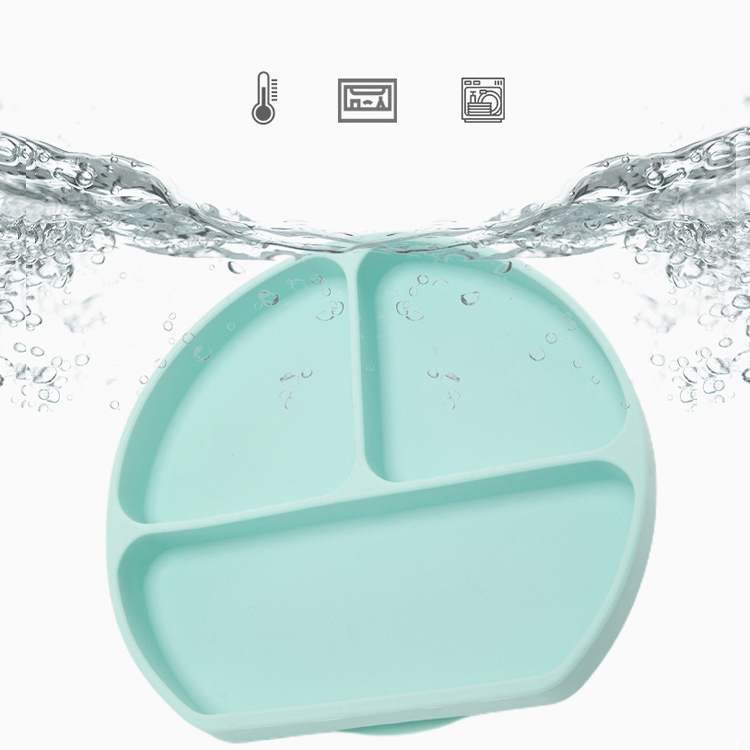 Cute baby dolphin shape silicone baby suction plate