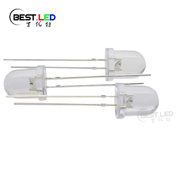 Super Bright 8mm White LED 8000K Clear Lens