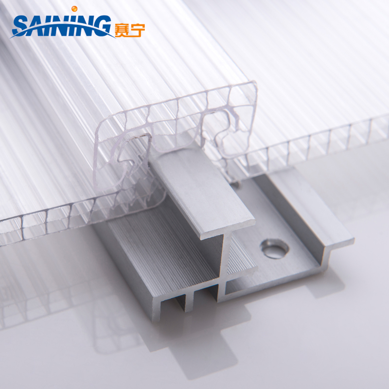 Light Weight U-lock Polycarbonate Hollow Sheet Connector U Profile