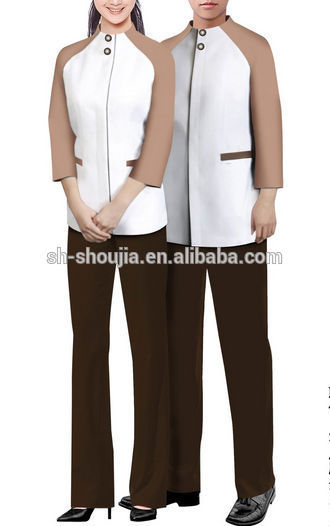 simple and decent hotel uniform for housekeeping,hotel uniform