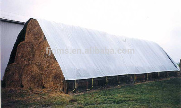 White and black silage tarp for hay covering