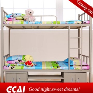 Hot selling cheap style metal double layer dormitory bed frame