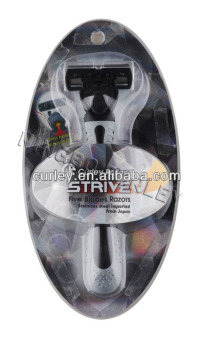 5 blade razor / removable shaving blade razor / man razor blade