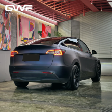 Matte Black Phantom Blue ppf color wrap