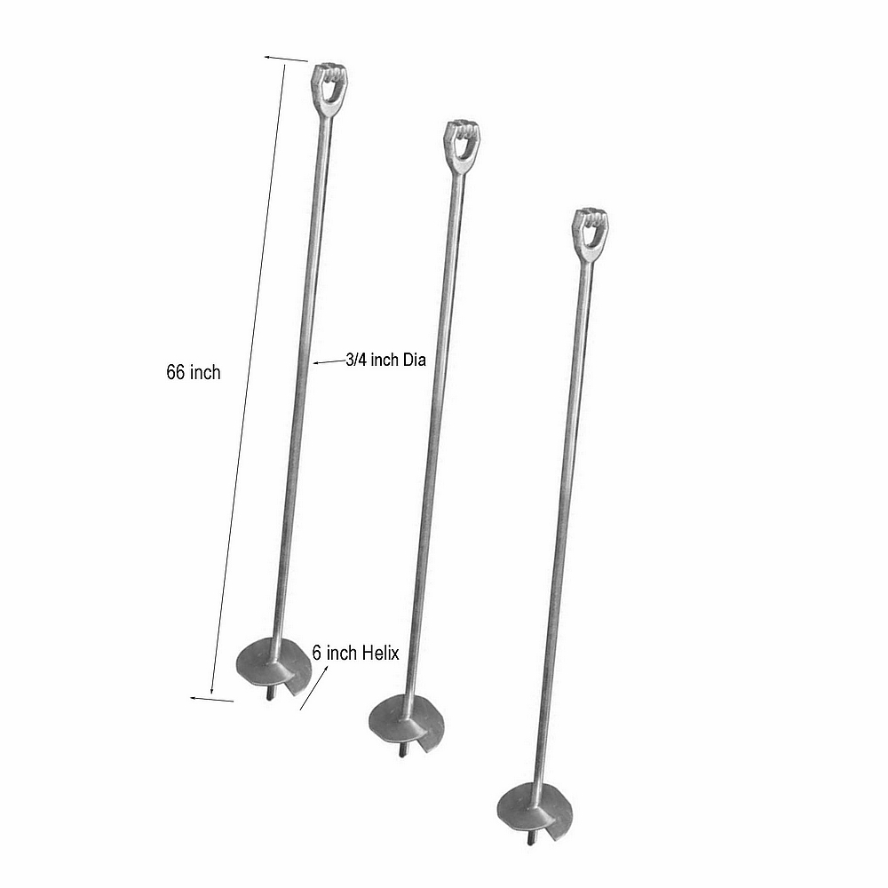 3/4 '' x 66 '' Χωρίς κλειδιά ελικοειδές ράβδο με έλικα 6 ιντσών 3/4'' X 66 '' No Wrench Helical Anchor Rod With 6 Inch Helix Pile
