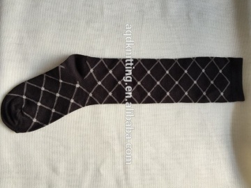 lady black argyle knee high socks wholesale AQD-KHS-46