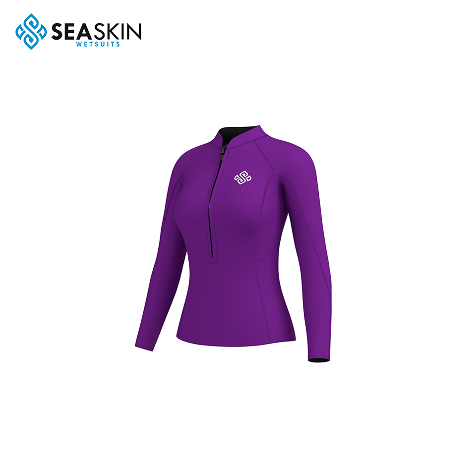 Seaskin Front Zipper 고품질 레이디 잠수복 재킷