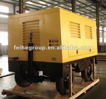 Portable diesel engine air compressor