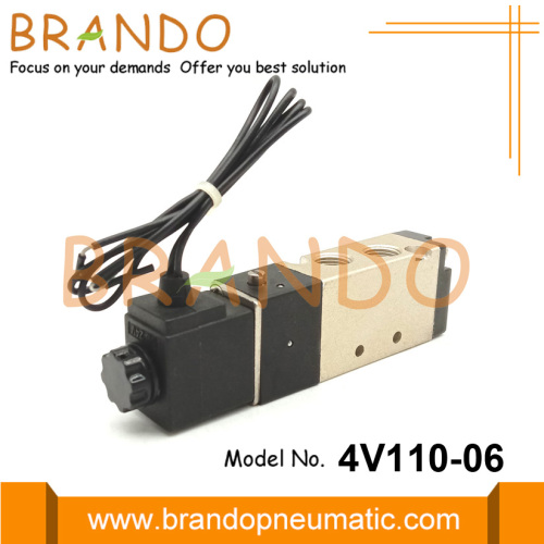 4v110-06 1/8 &#39;&#39; 5/2 Way pneumatische solenoïde klep 24VDC