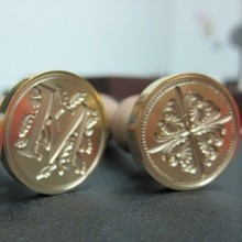 Antique wax sealing initial stamp