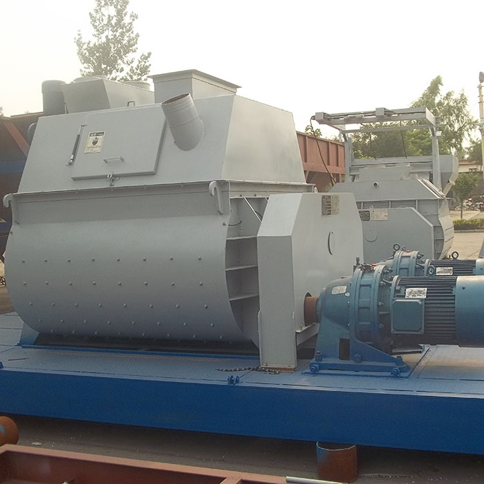 Twin shaft electric JS concrete mixer automatic discharge