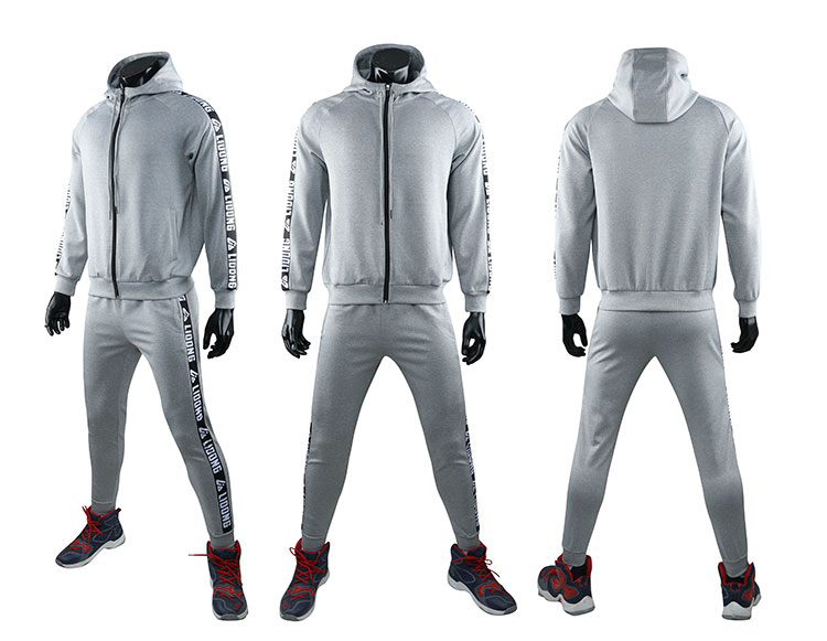 Multi-color sportswear grey tracksuit