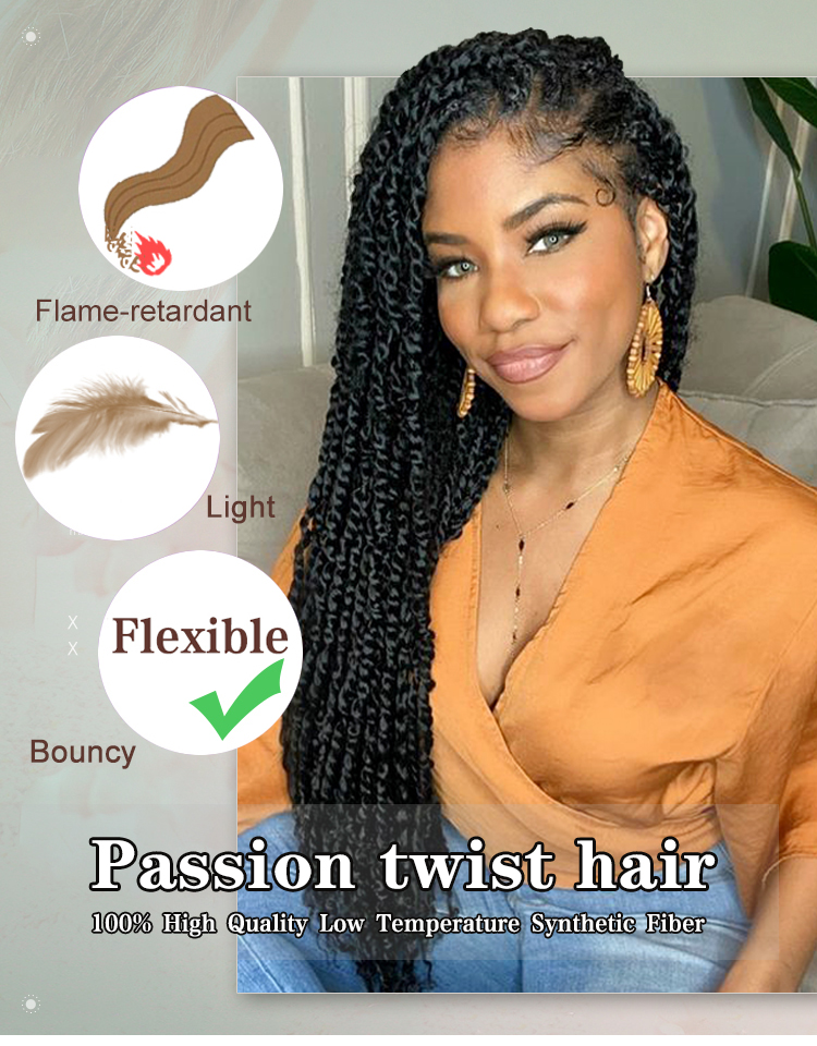 Julianna Passion Twists Meches Water Wave Braid Braids Waterwave 18 Inch Hair Braiding Hair Crochet Passion Twists