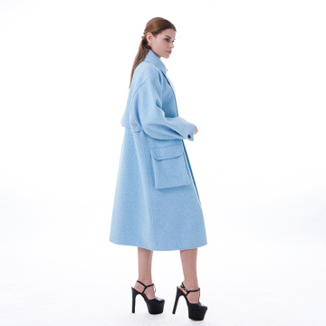 New blue  cashmere overcoat