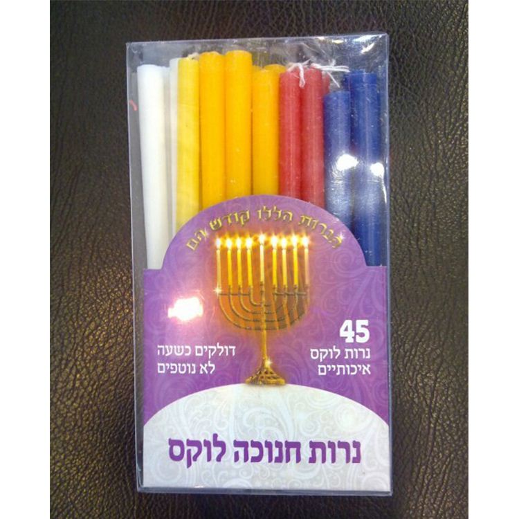 Lilin Lilin Parafin Chanukah Multi-Warna