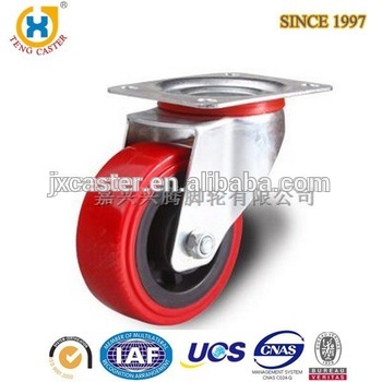 Heavy Duty 5-inch Caster,PU heavy duty galvanized caster