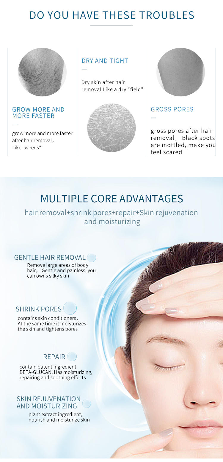 Pengilang label peribadi Serum biasa penyingkiran rambut pembaikan Serum penjagaan kulit menenangkan Serum pembaikan rambut yang menenangkan