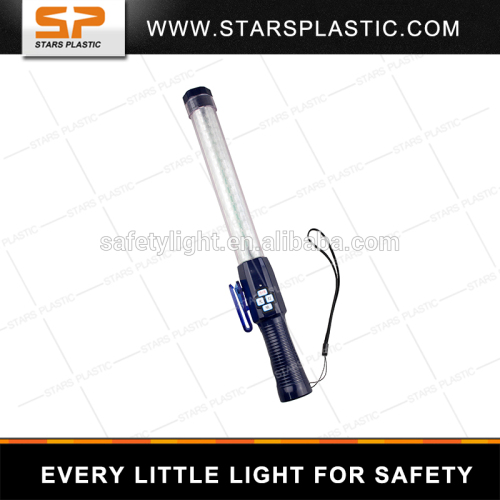 Whistle warning traffic baton, USB rechargeable Safety Traffic wand with magnet