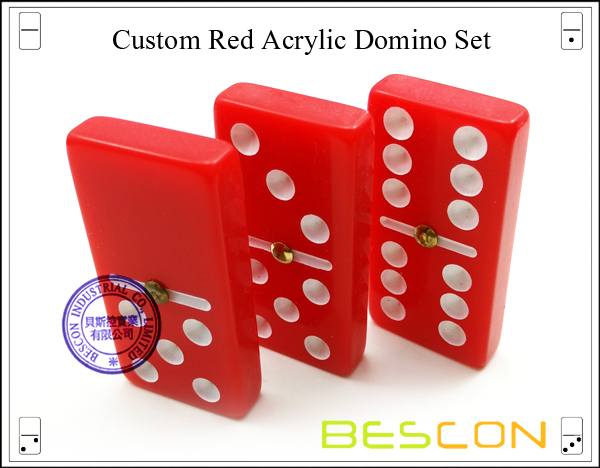 Red Acrylic Domino Set-5