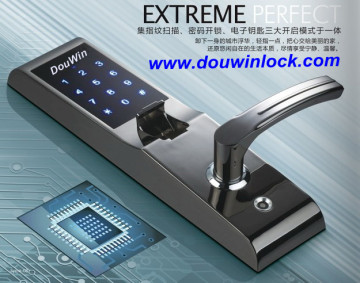 Digital waterproof biometric fingerprint combination door lock