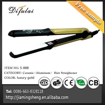 ceramic hair straightener cute sparkling hair flat iron with brush