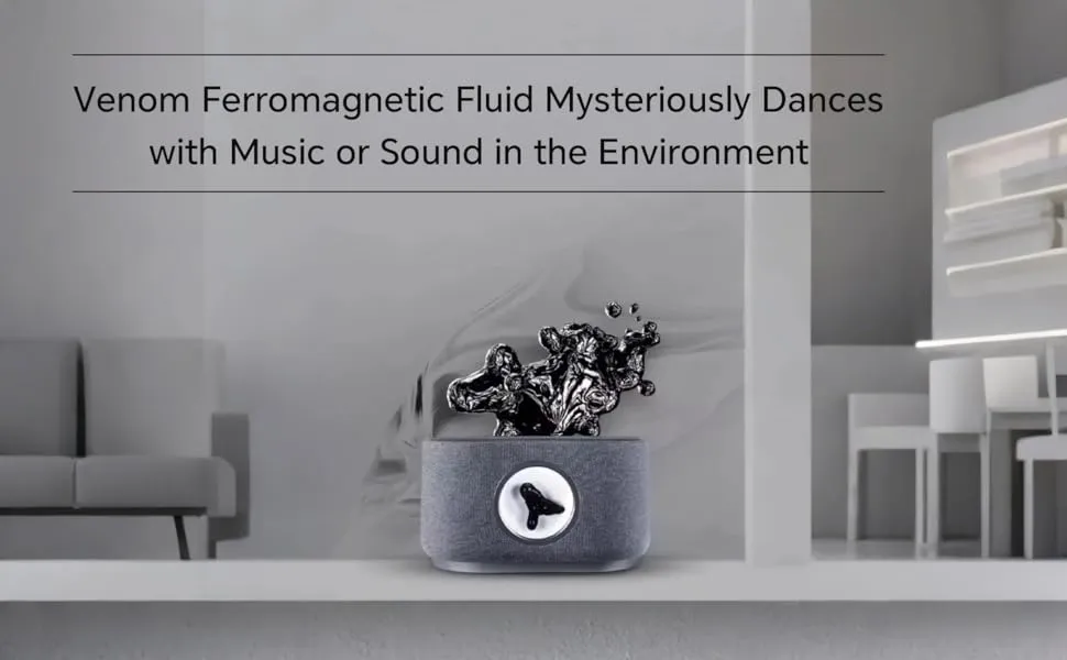 Ferrofluid Sound Visualizer with Ferrofluid Speaker and Music Rhythm