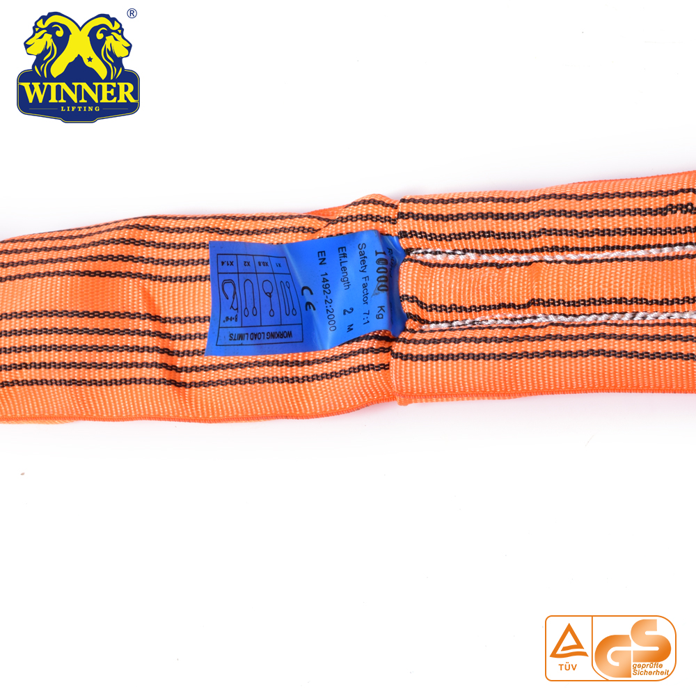 10Ton Lifting Lashing Polyester Soft Endless Round Sling Belt