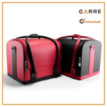 Bobbi Brown cosmetic kits organizer PU leather soft professional makeup bag case with trays