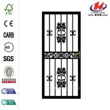 100 Series Black Maple Hinge Left Security Door