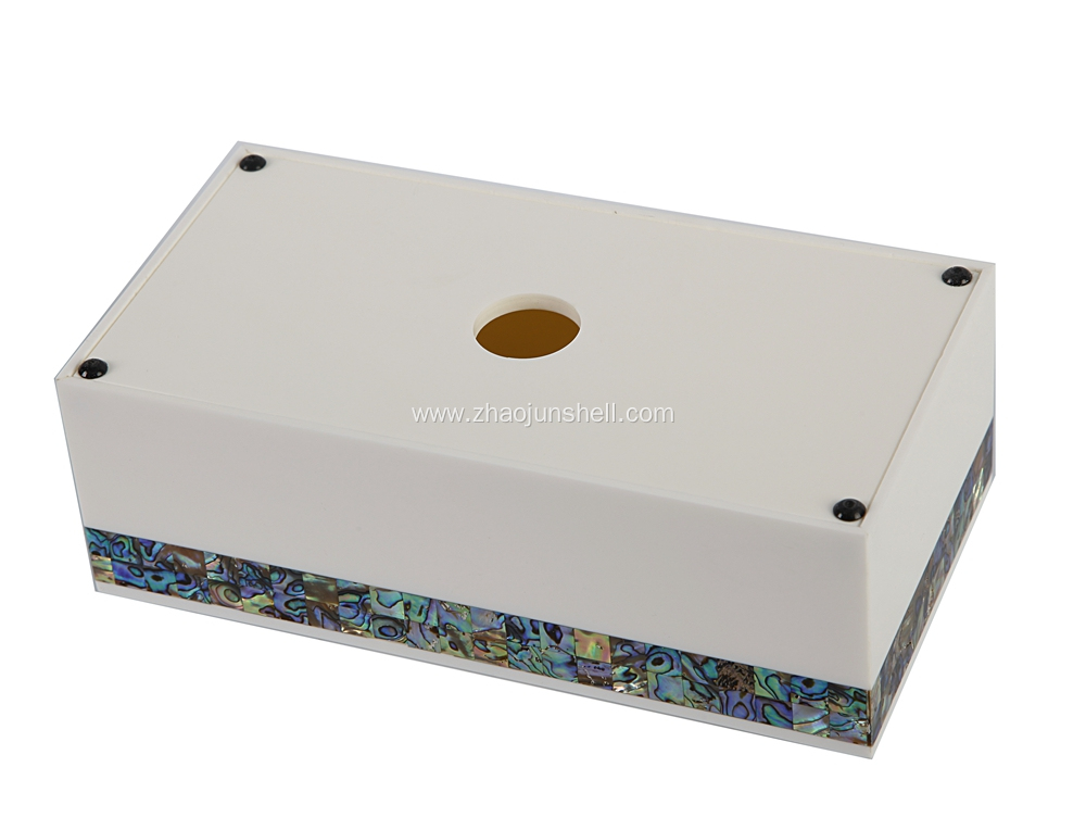Abalone Shell Mosaic Tissue Box for Hotel