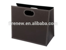Faux Leather Foldaway Shopping Bag Shopping Basket