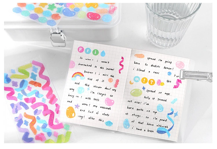 PVC Shiny Colorful Decorating Stickers