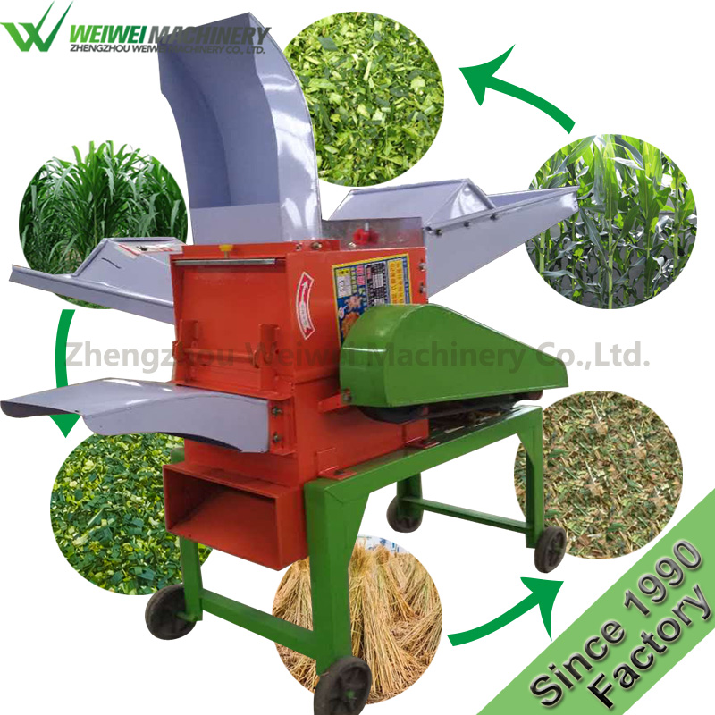 Weiwei capacity 400-600kg dry grass cutter wheat stalk straw chaff slicer