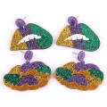 Acrylic Fiesta Multi-color Pendant Earrings