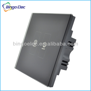 Glass panel black color touch on-off switch